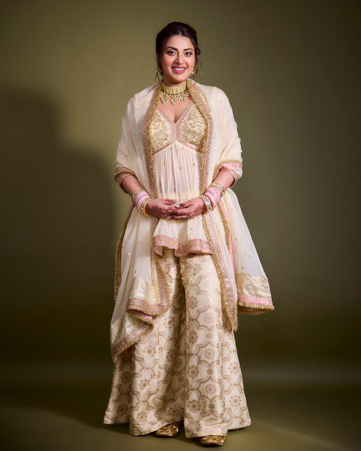 Anushka Ranjan in Ridah Sharara Set