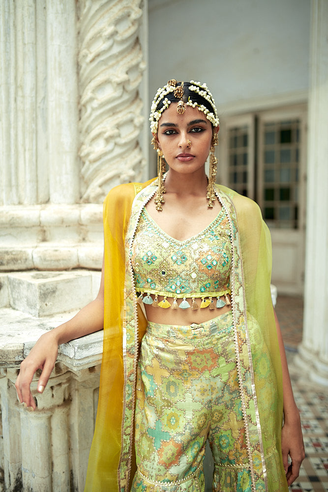 Barkha Sharara Set with Cape