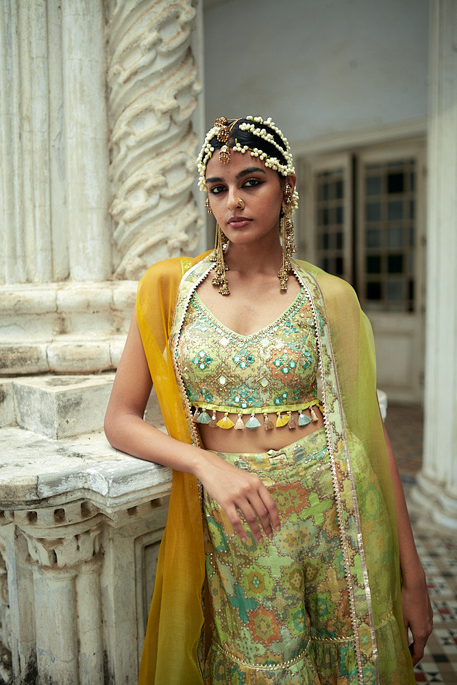 Barkha Sharara Set with Cape