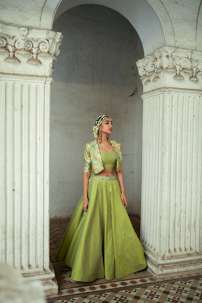 Athira Short Jacket And Bustier with Victorian Skirt