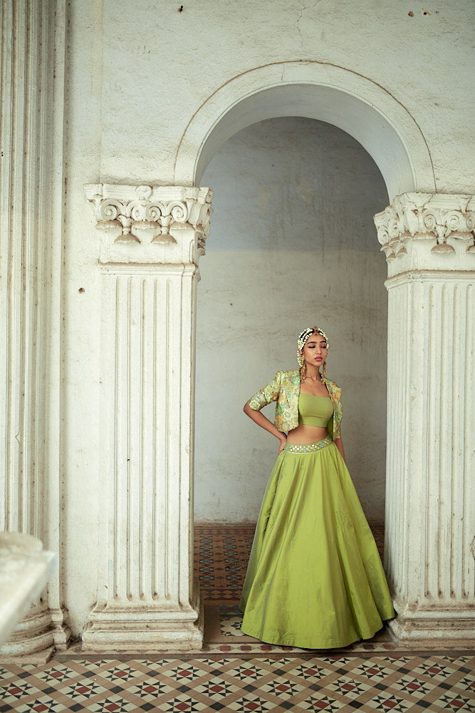 Athira Short Jacket And Bustier with Victorian Skirt