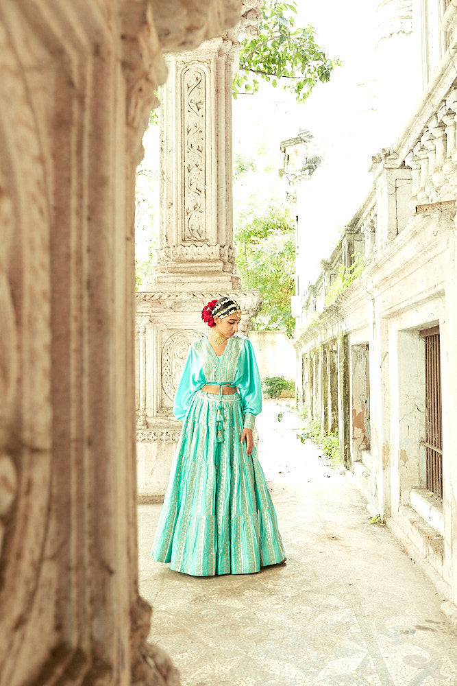 Falak Tie Top With Vitorian Skirt