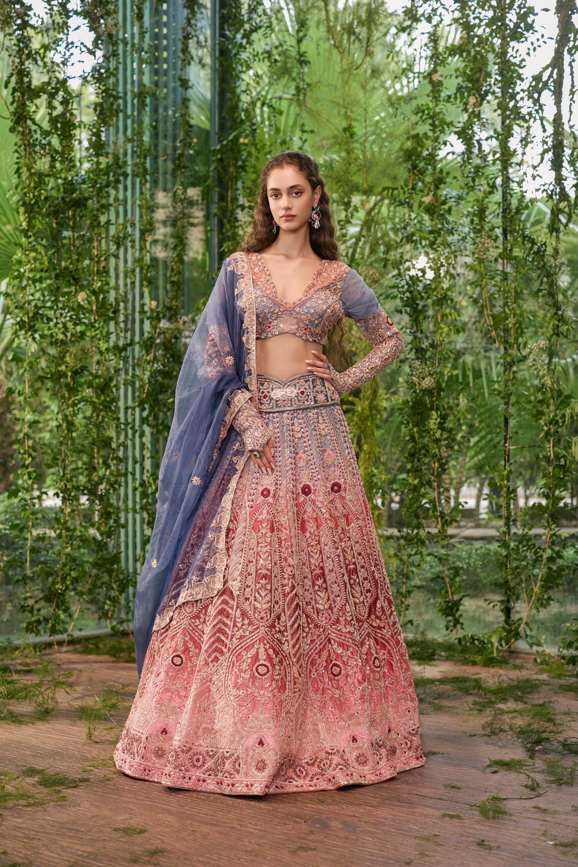 Dwirang- A Tale in Two Hues Lehenga