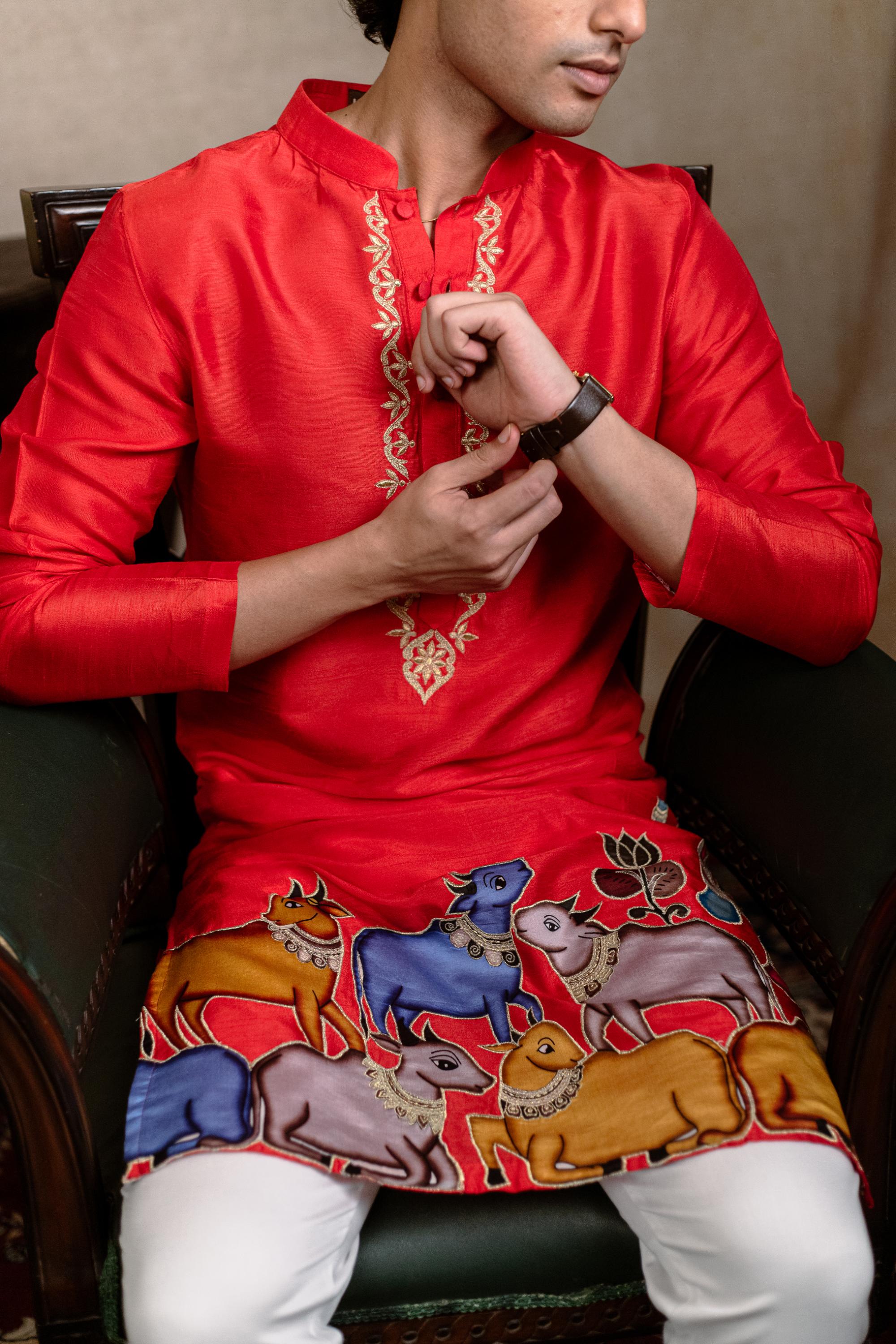 Krishna Crimson Set