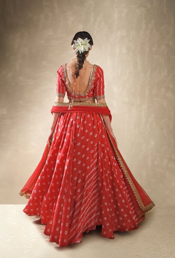 Hibiscus lehenga set