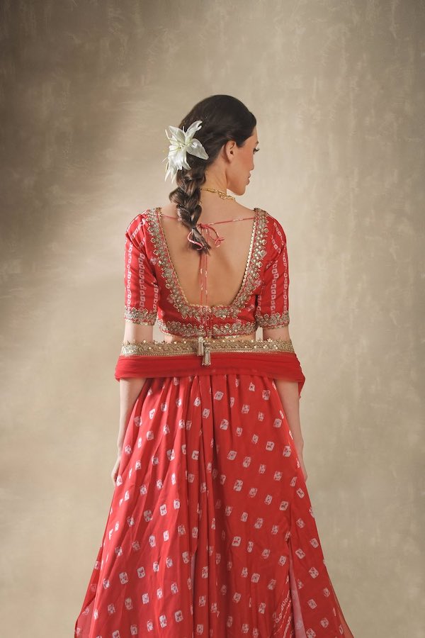 Hibiscus lehenga set