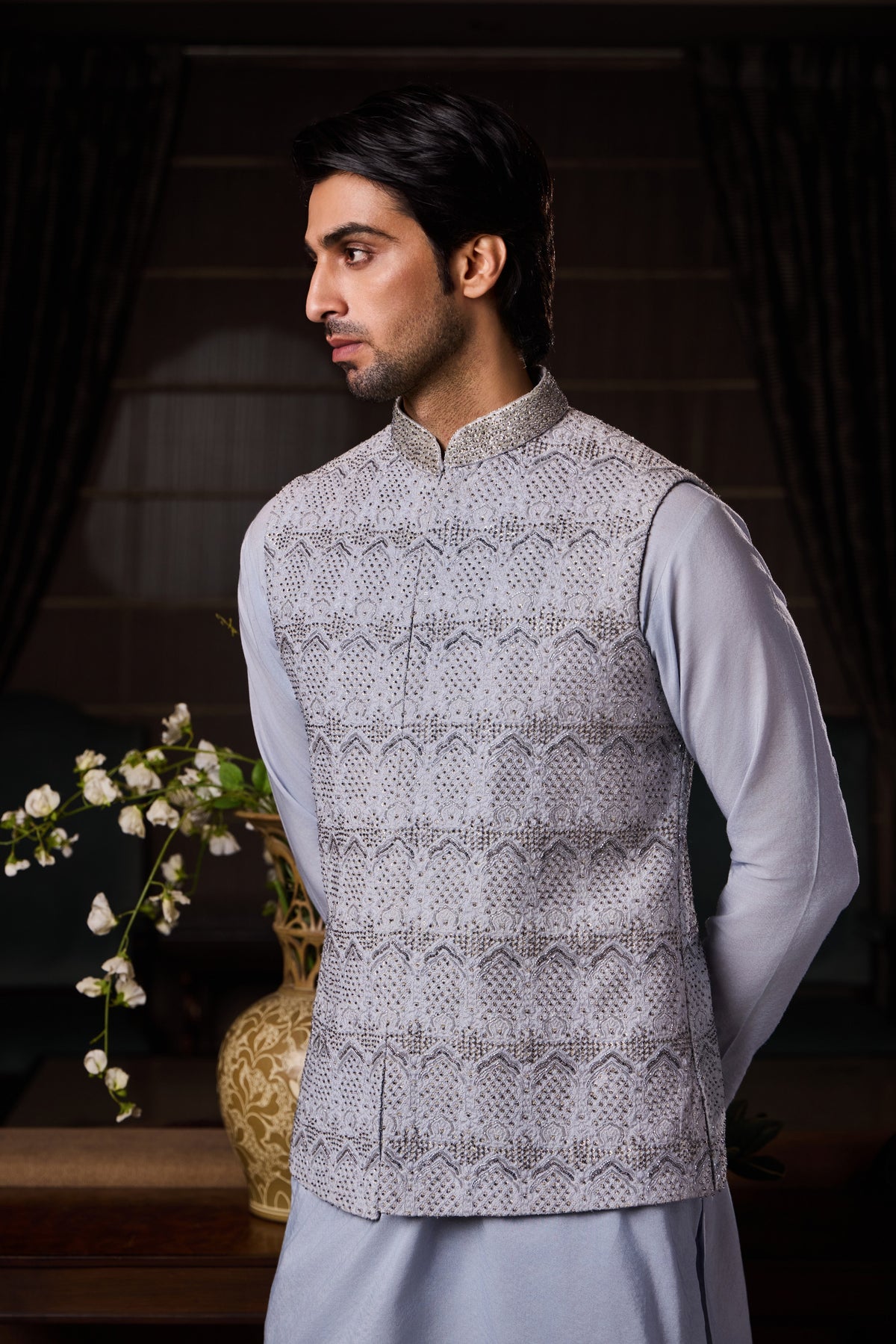 POWDER BLUE BUNDI SET