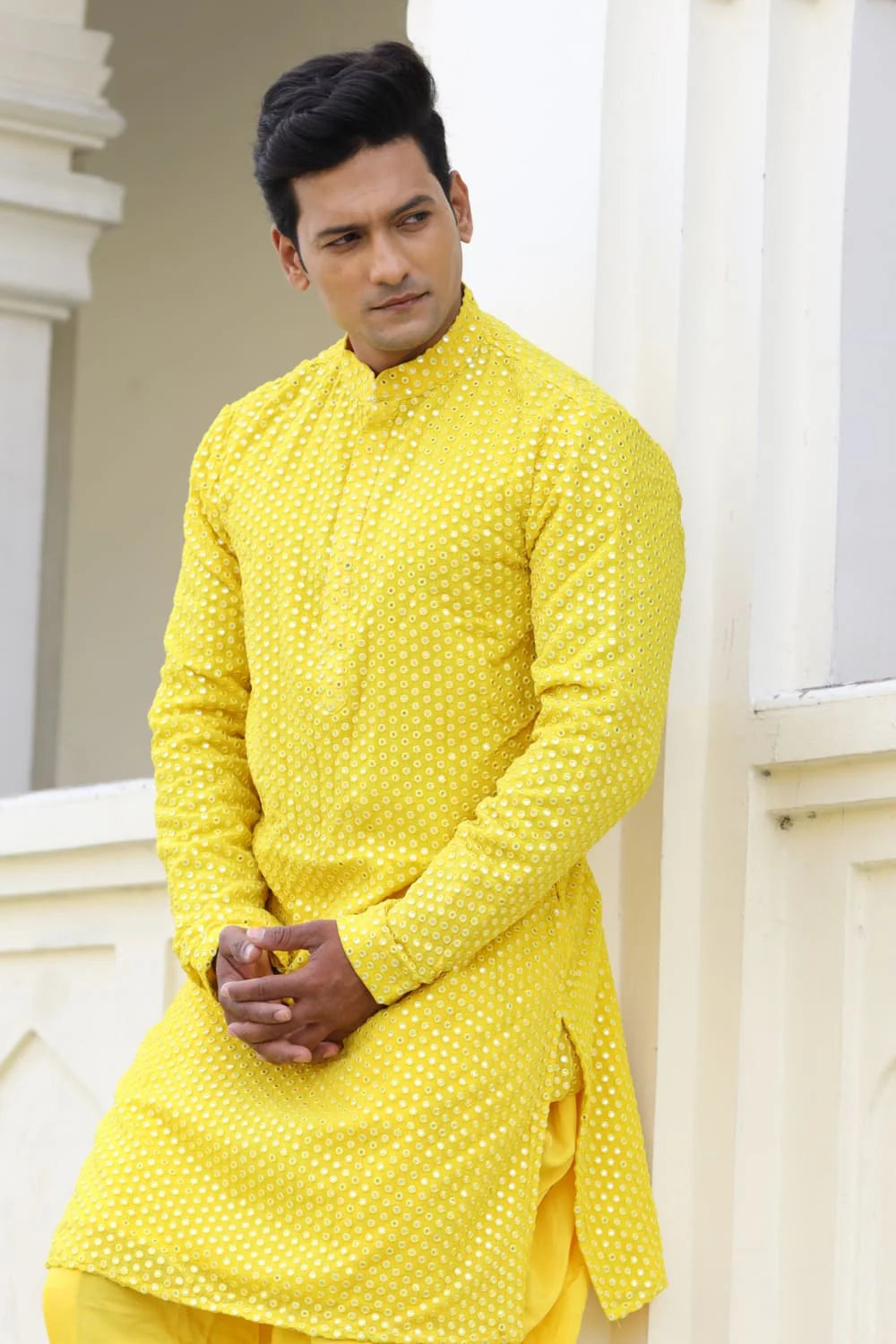 Ziba Yellow Mirrored Kurta