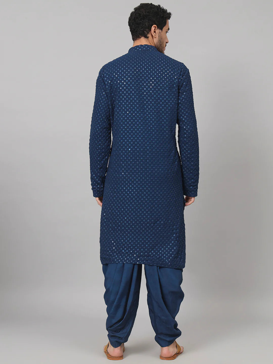 Teal Blue Mirror Kurta