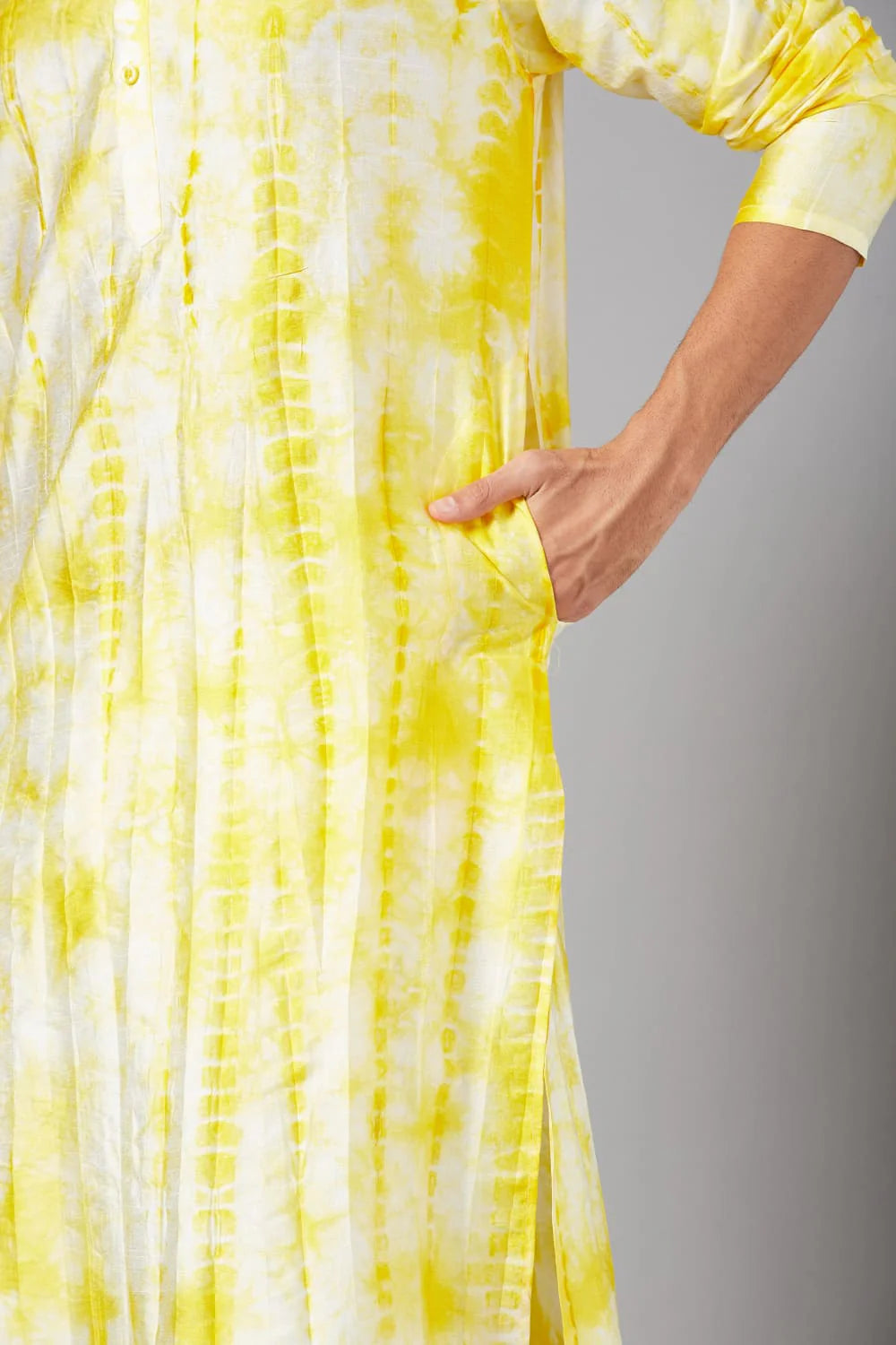 Tintlo Yellow Tie & Dye Kurta