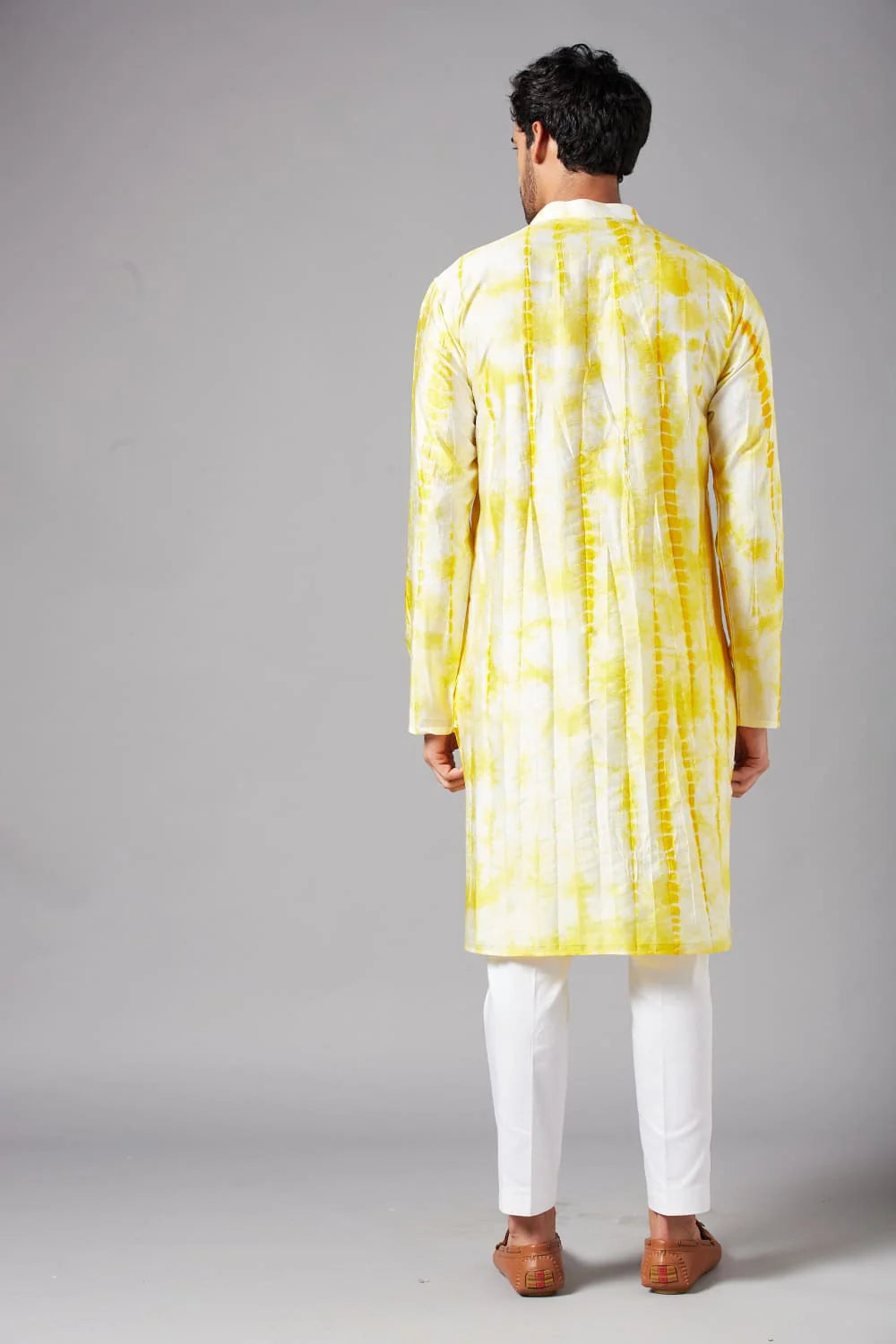 Tintlo Yellow Tie & Dye Kurta