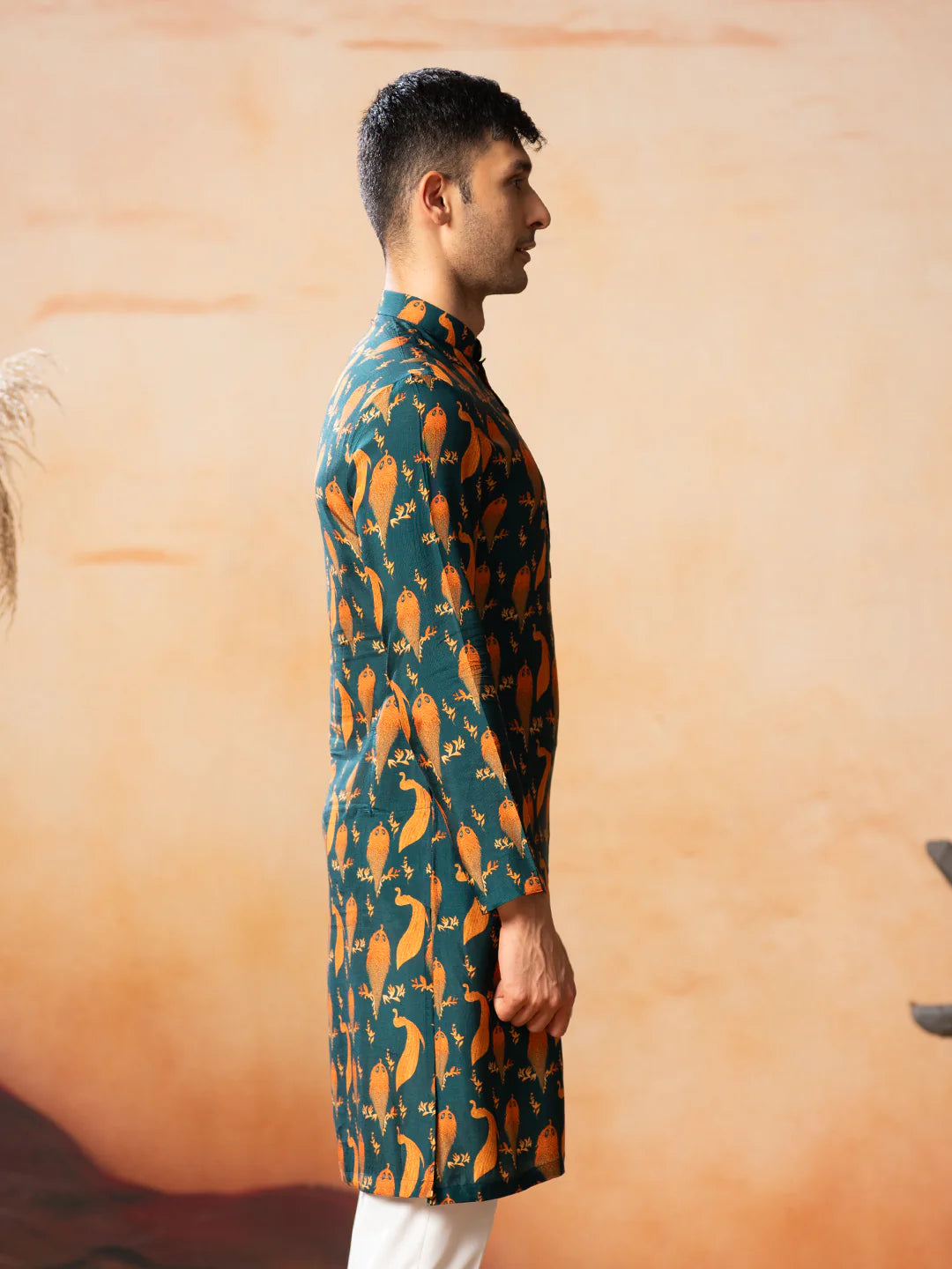 Peacock Print Kurta