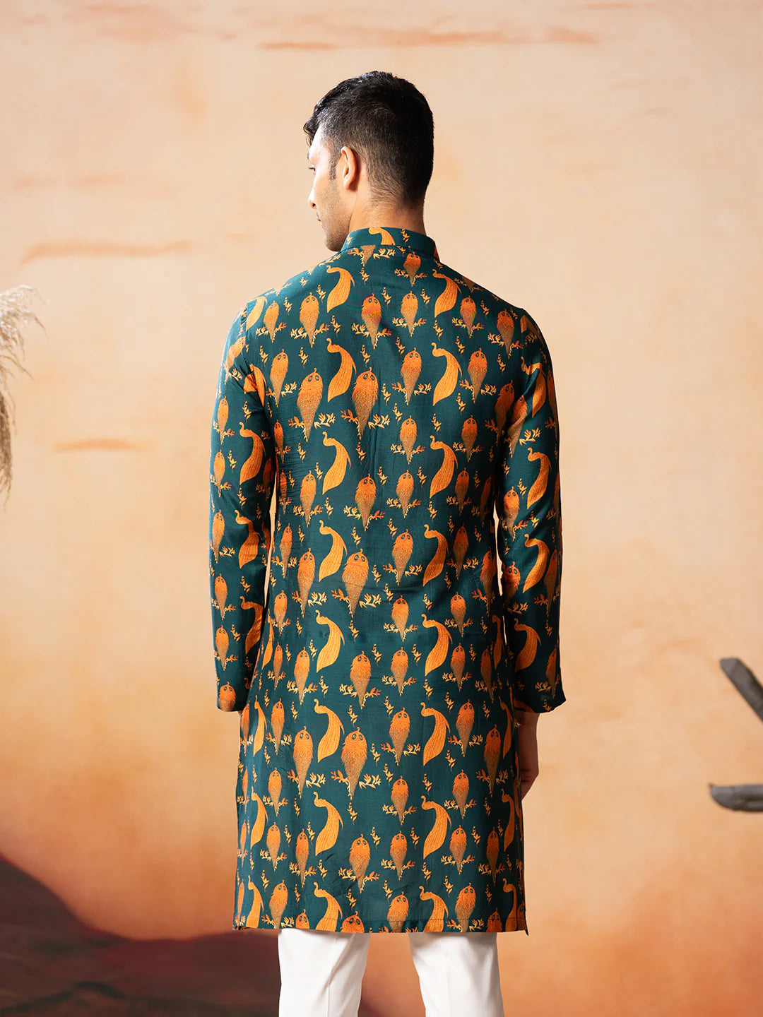 Peacock Print Kurta
