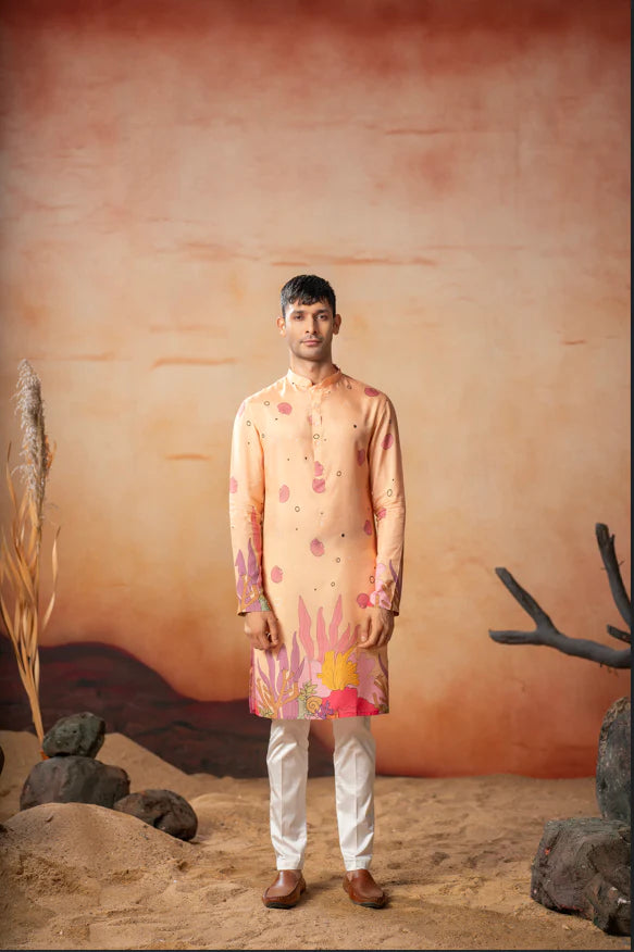Pastel Floral Printed Kurta
