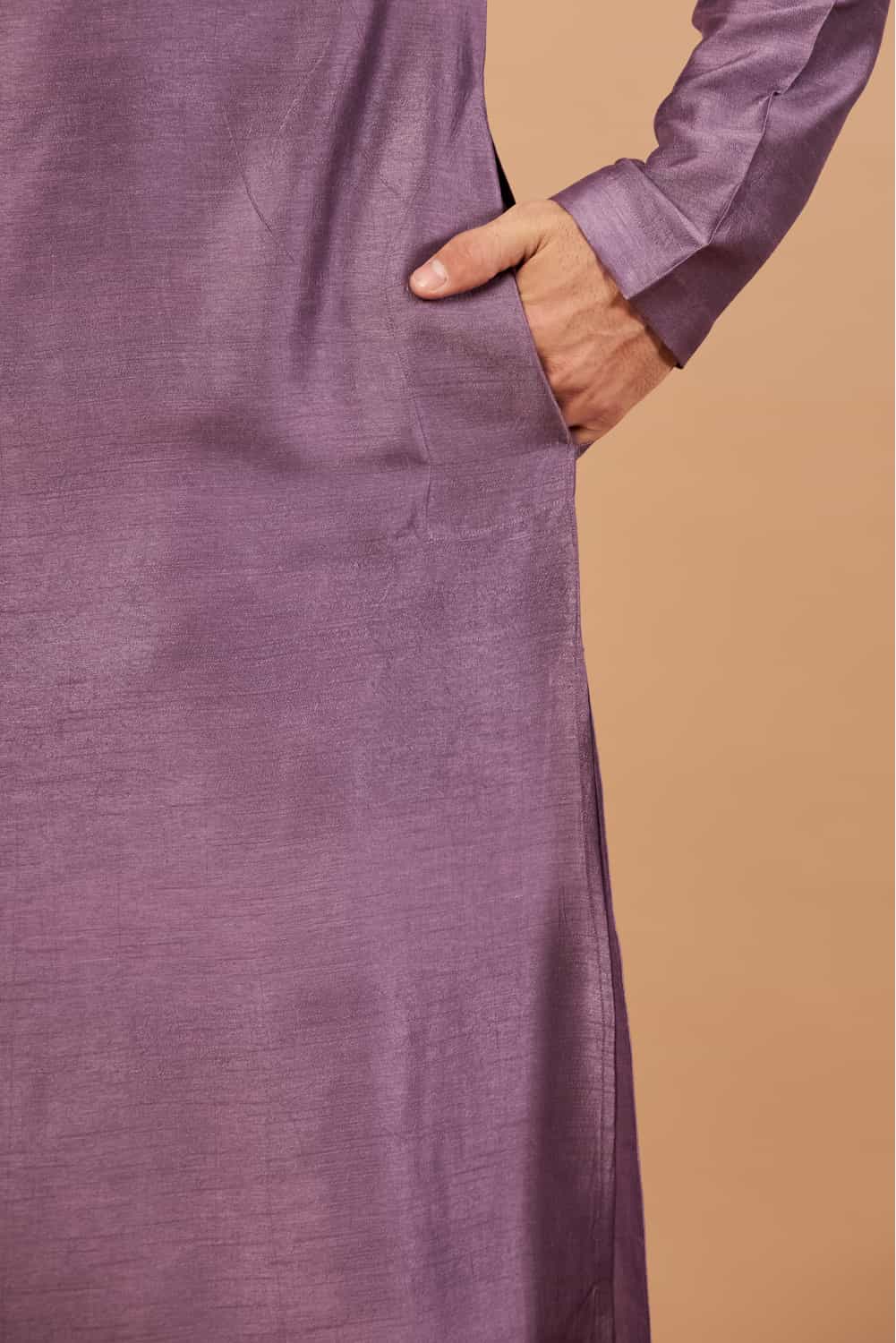 Inara Gold Embroidered Violet Kurta