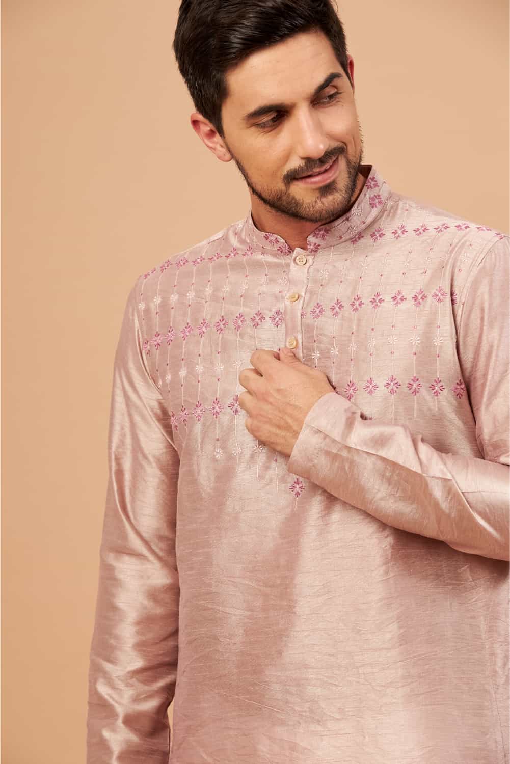 Florne Floral Geometric Embroidered Kurta