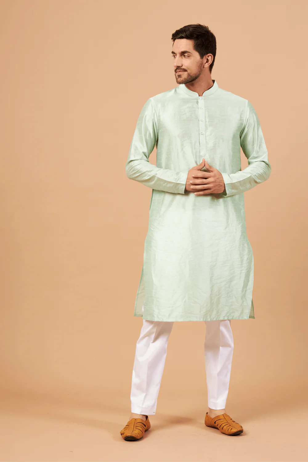 pastel green kurta