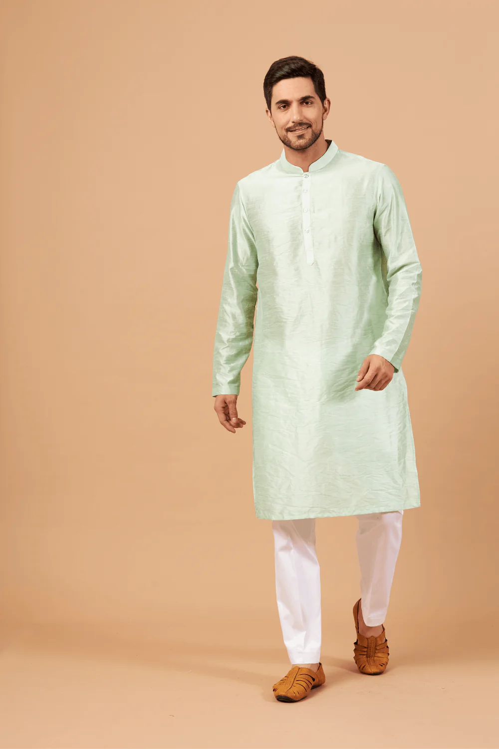 pastel green kurta