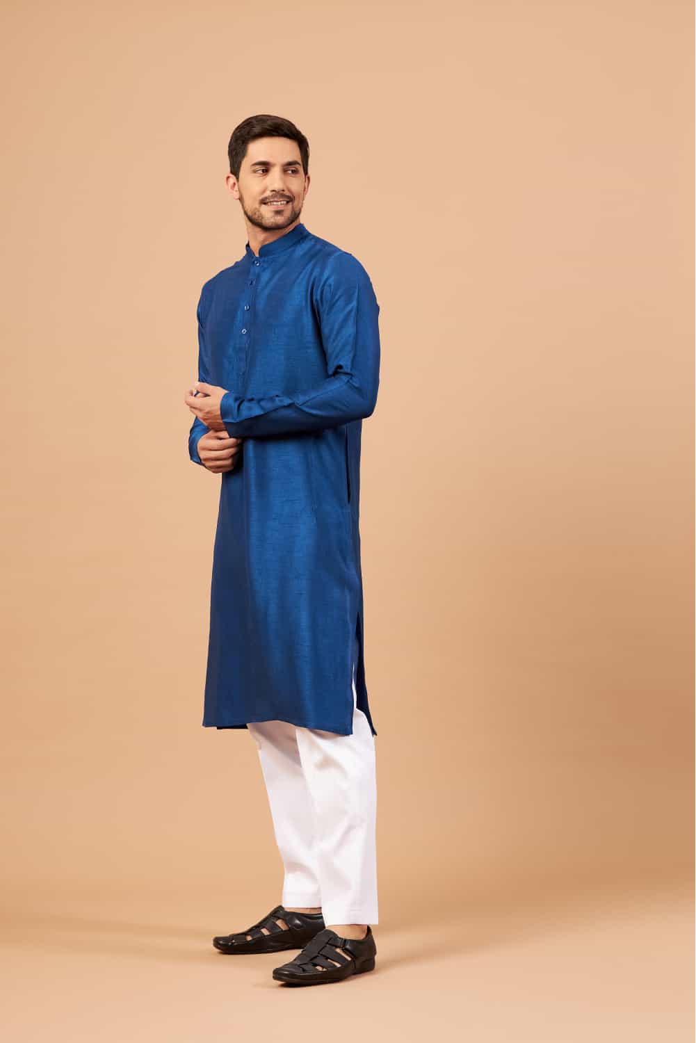 Blue Plain Kurta