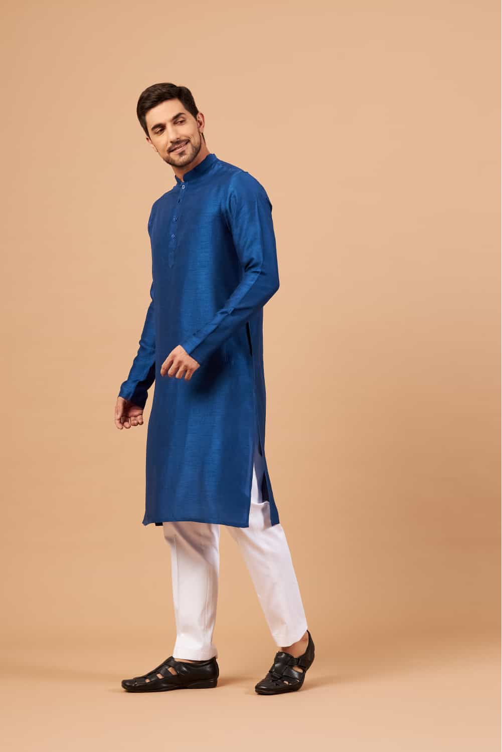 Blue Plain Kurta