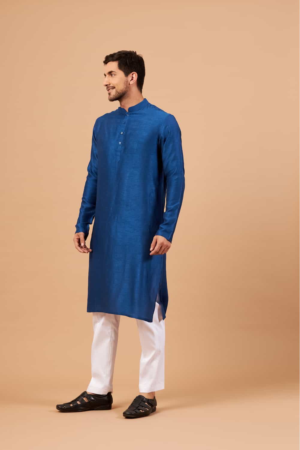 Blue Plain Kurta