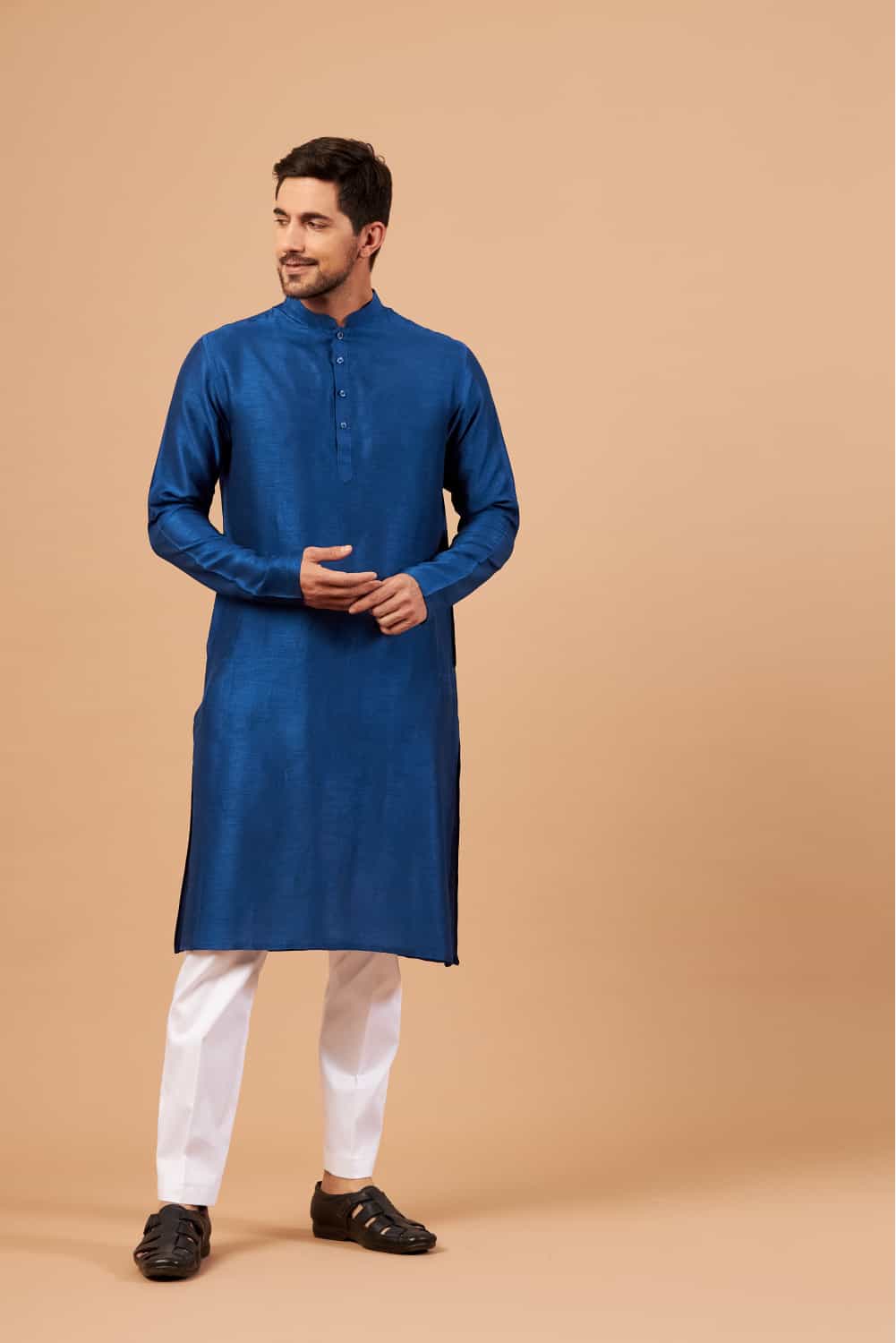 Blue Plain Kurta