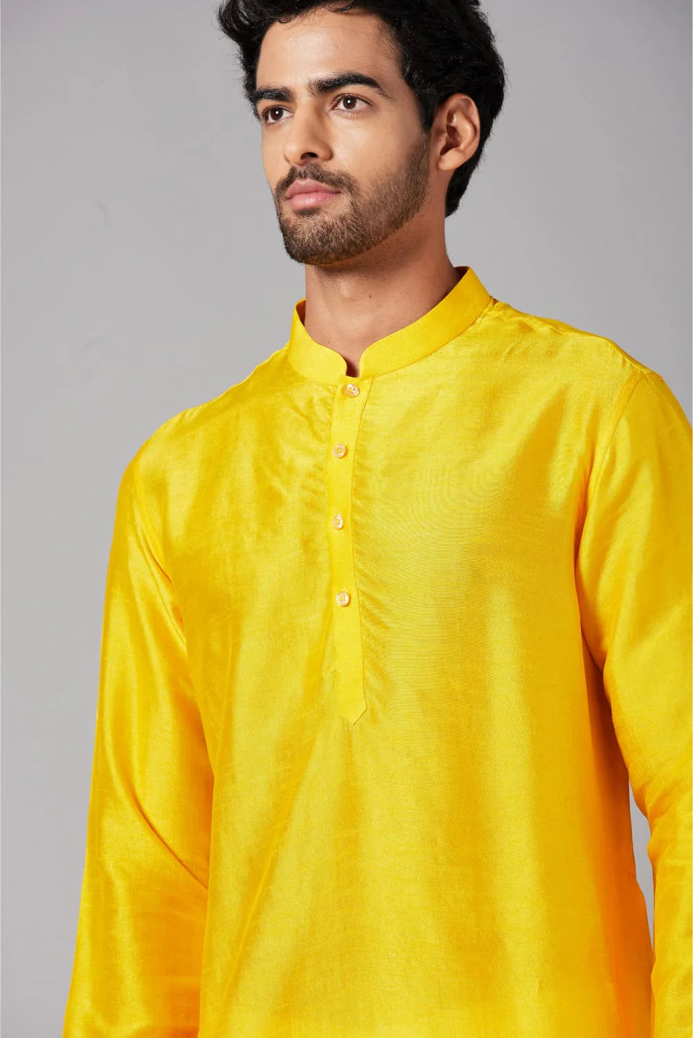 Yellow Plain Kurta
