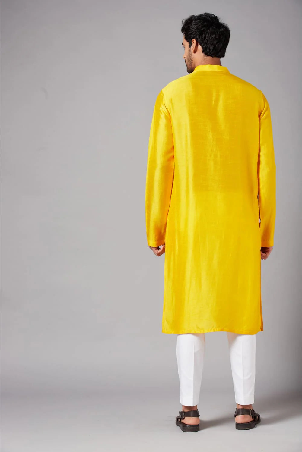 Yellow Plain Kurta