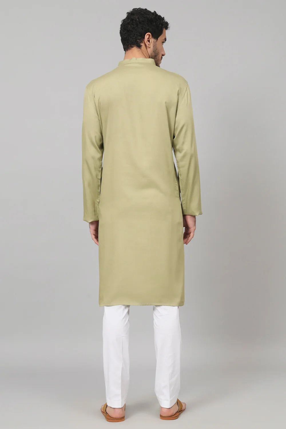 Sylvan Leafy embroidered cotton kurta