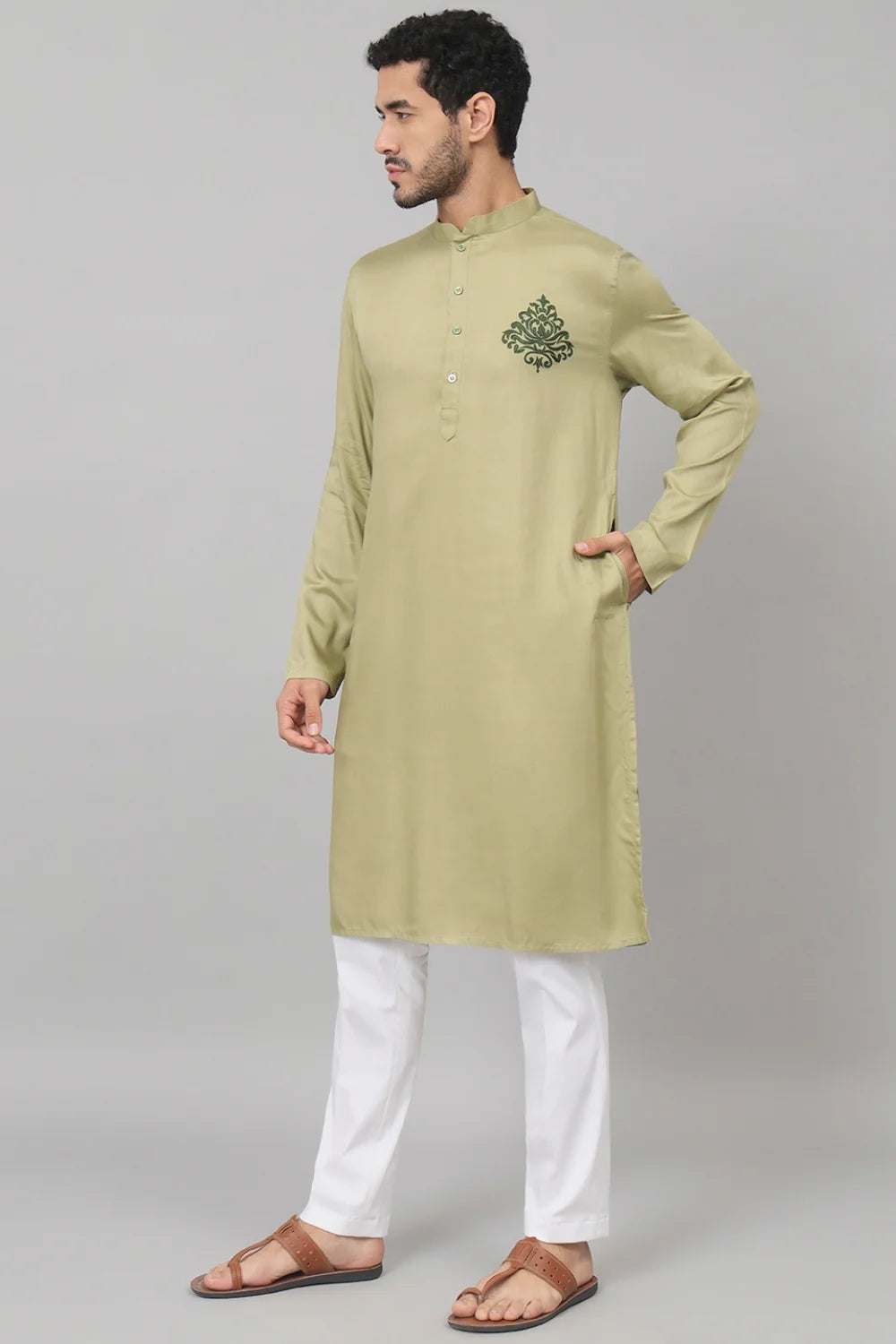 Laurel embroidered cotton Kurta