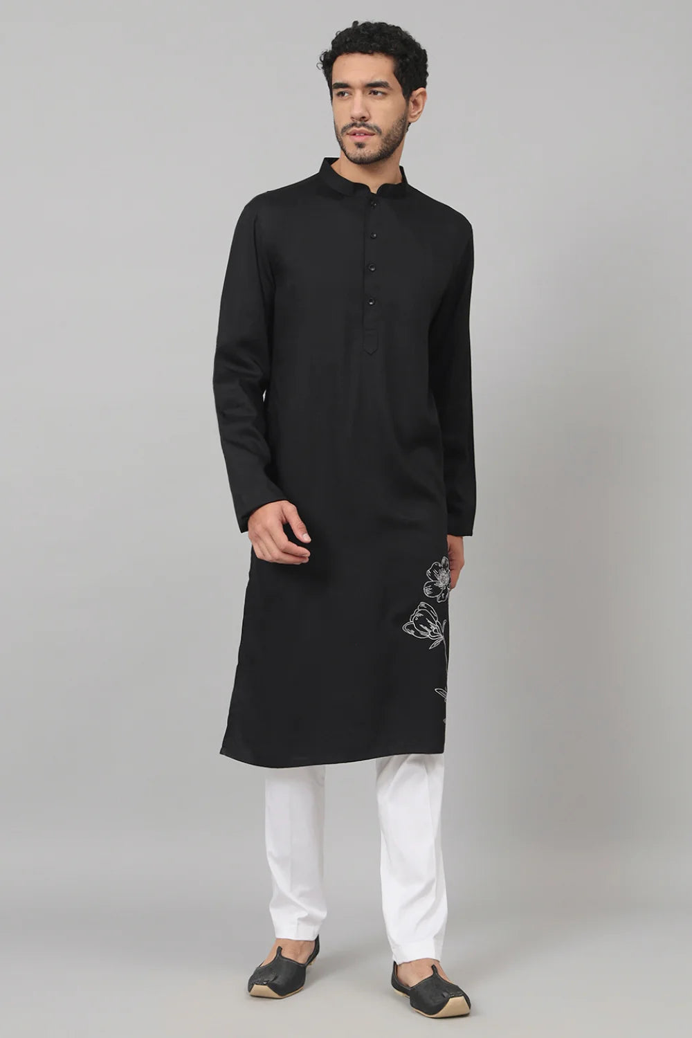 Stelo Stem embroidery cotton kurta