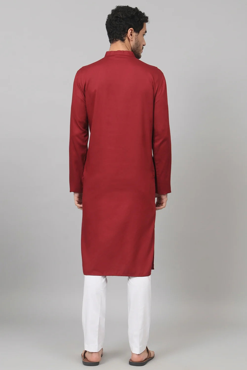 Rosso Cotton kurta with motif embroidery