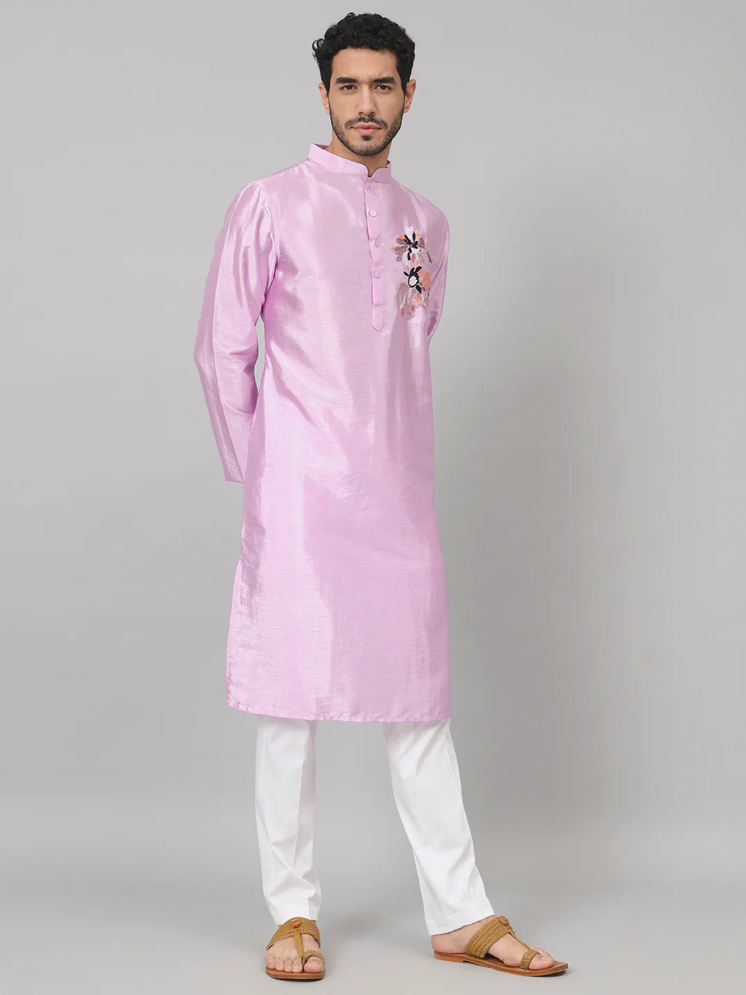 Lavie Silk embroidered kurta with Twilight Threads