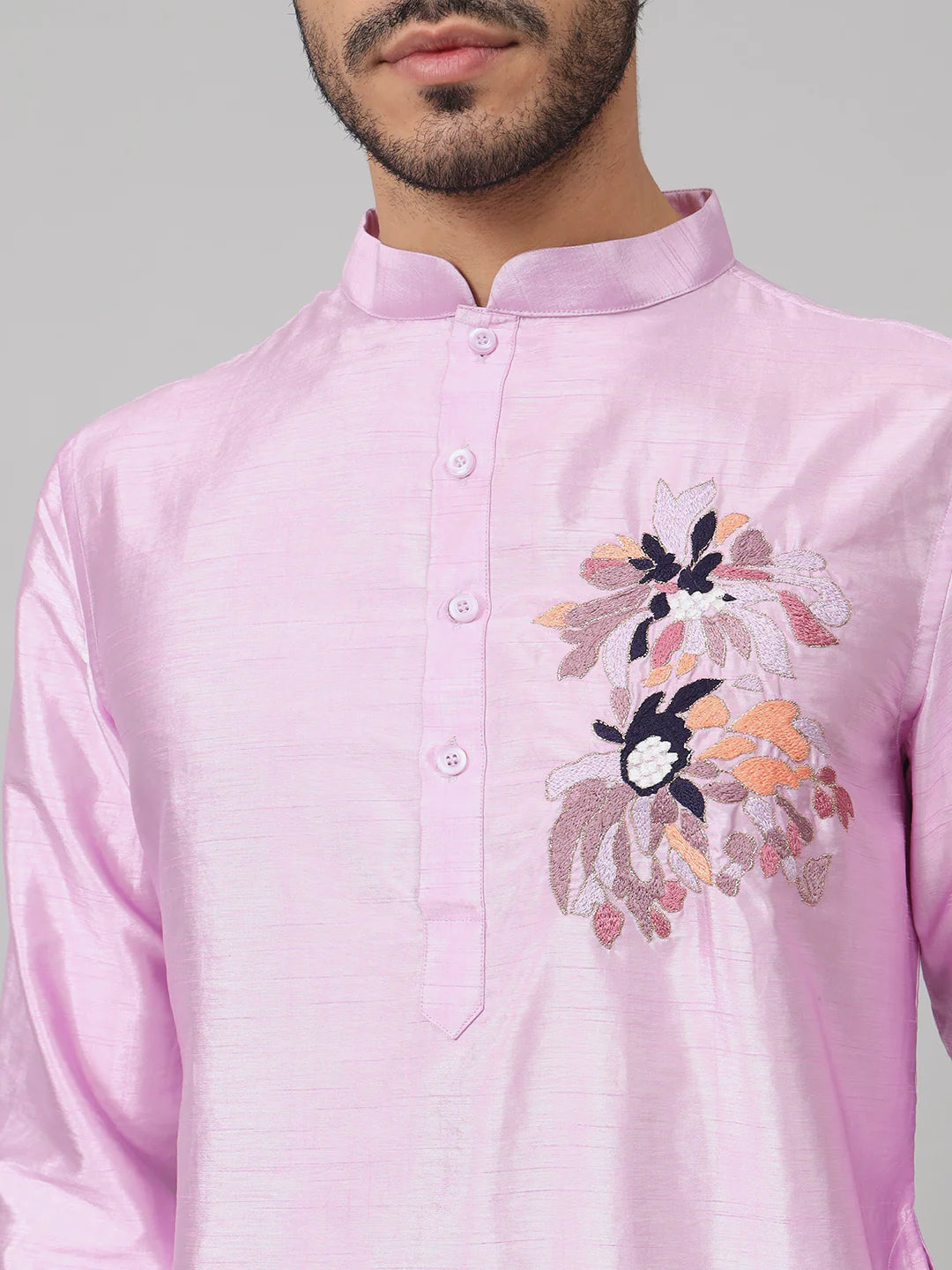 Lavie Silk embroidered kurta with Twilight Threads