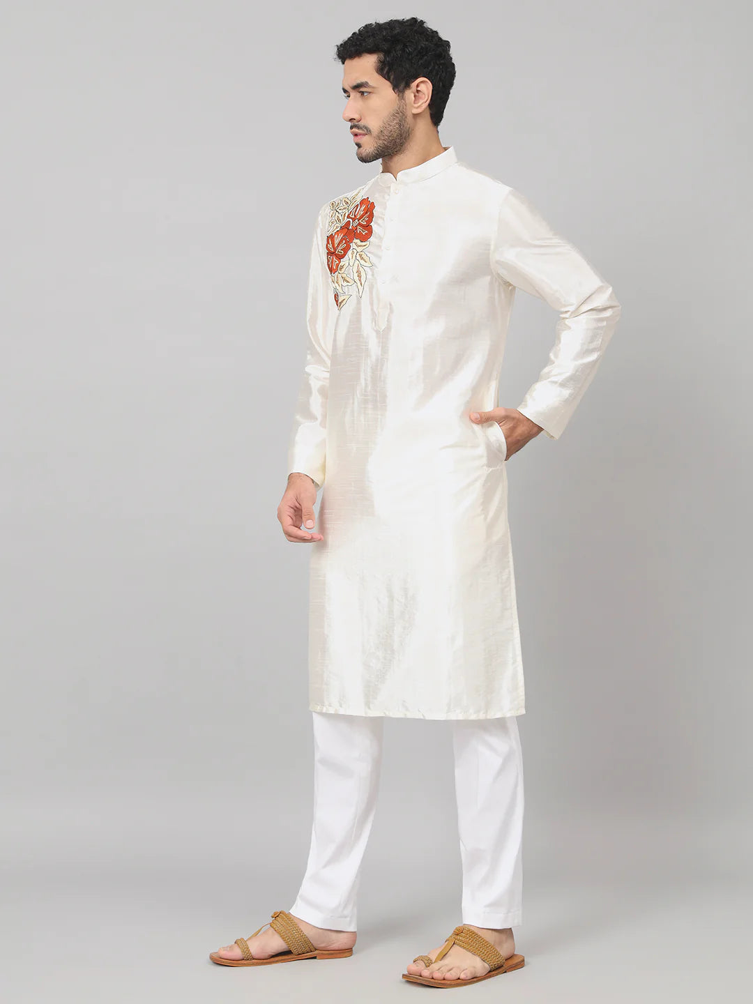 Beju Gilded burst Classic silk Kurta