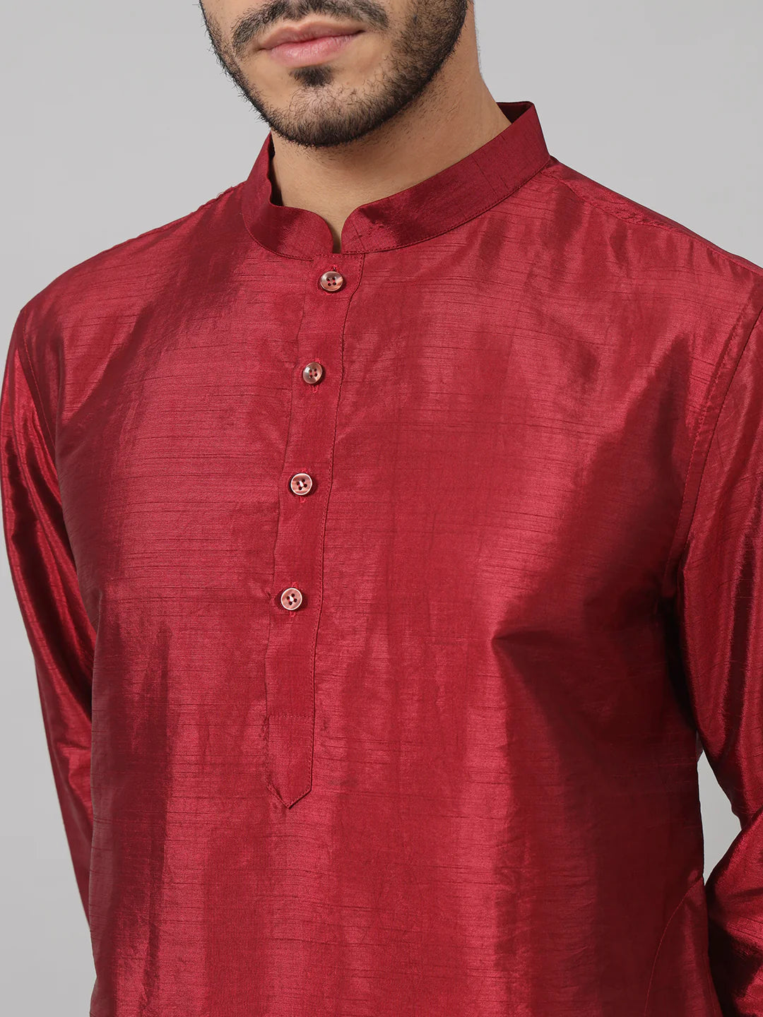 Rubyino Zari Embroidered silk kurta