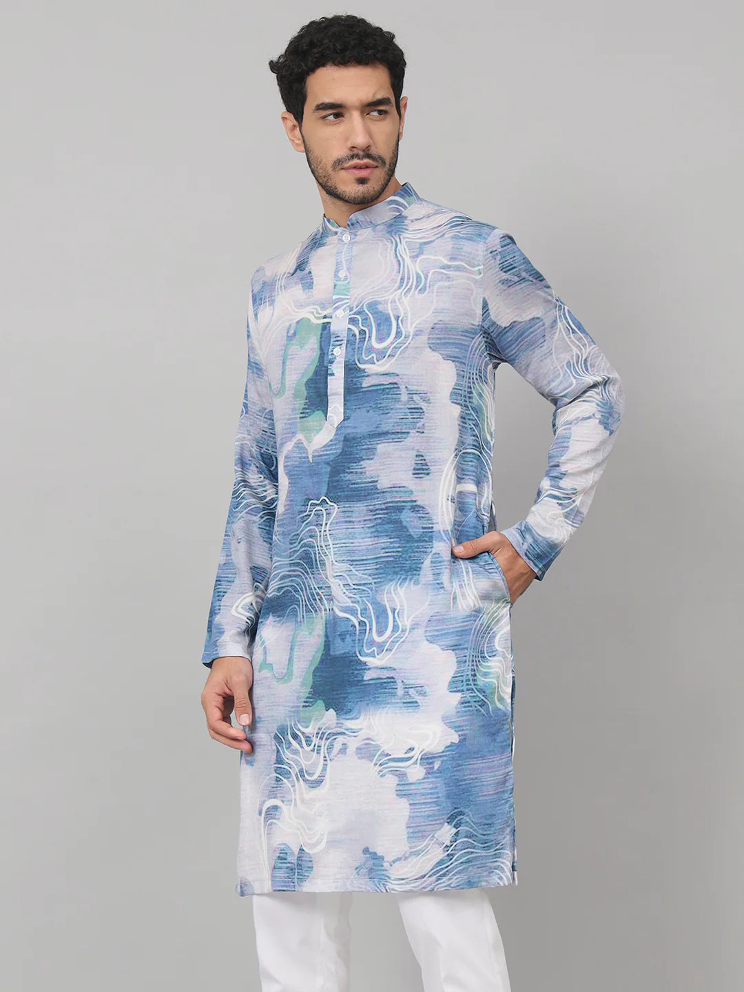 Marble Print Cotton Kurta