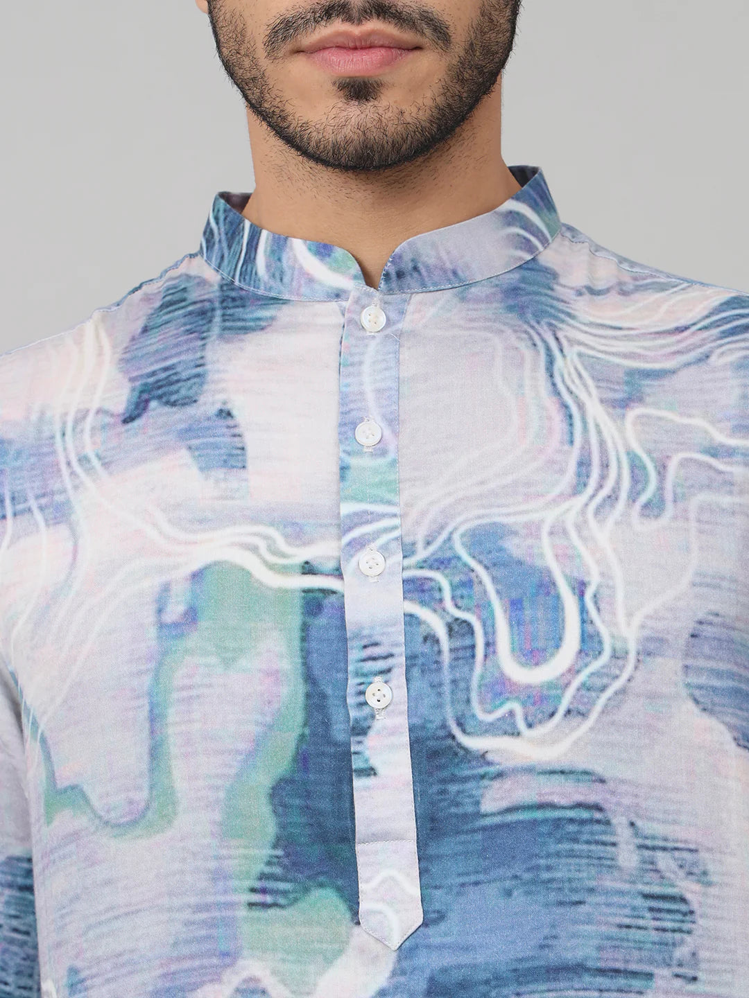 Marble Print Cotton Kurta