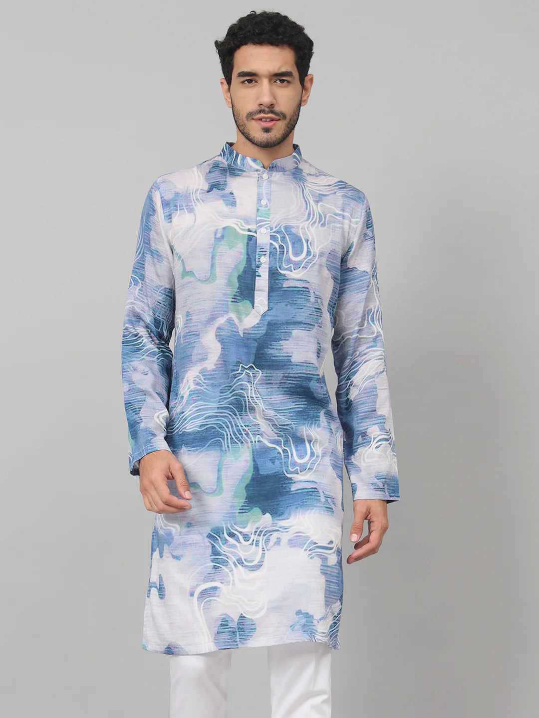 Marble Print Cotton Kurta