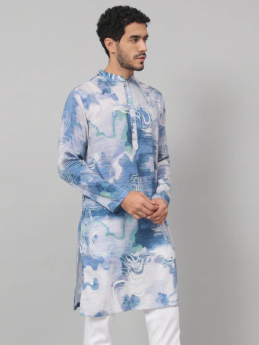 Marble Print Cotton Kurta