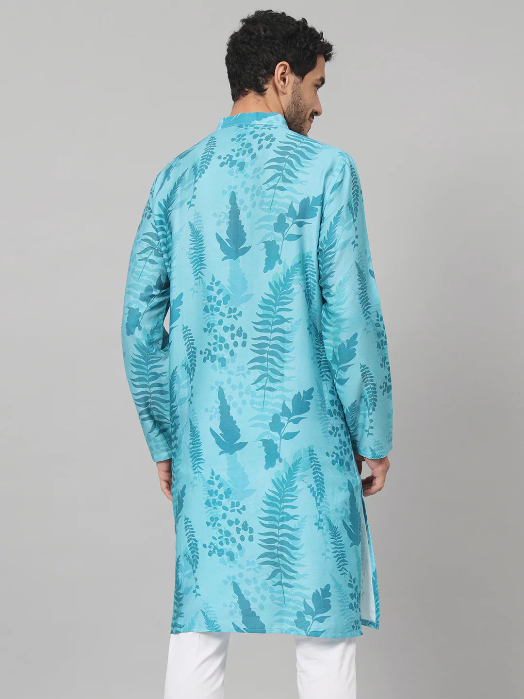 Hojas Breezy Leaves Print Cotton Kurta