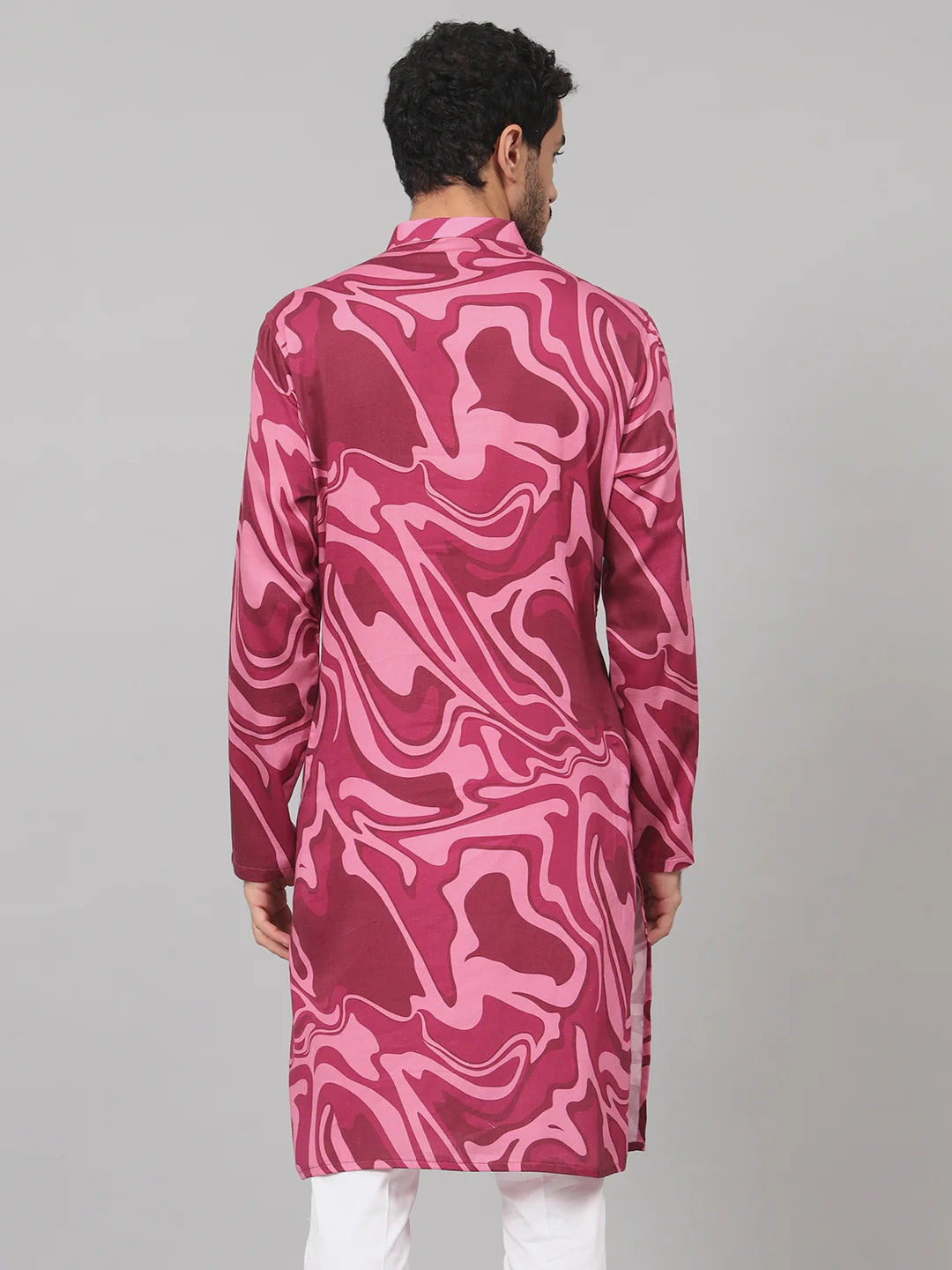 Marmore Abstract Marble Print Cotton Kurta