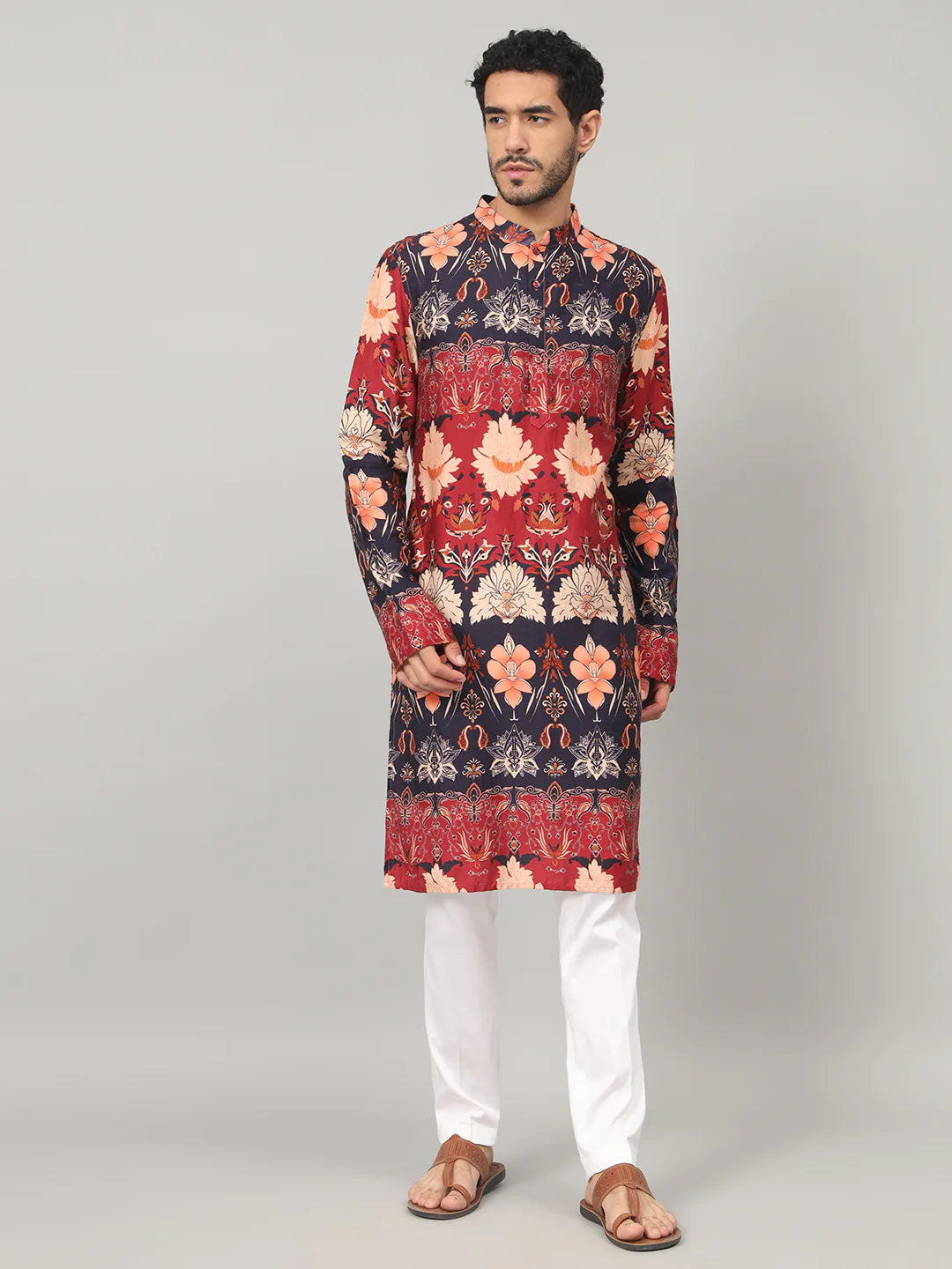 Blossom Print Cotton Kurta
