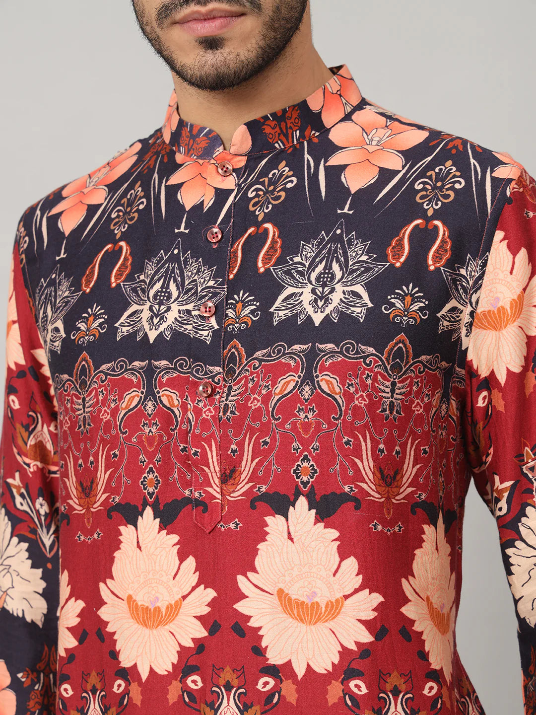 Blossom Print Cotton Kurta