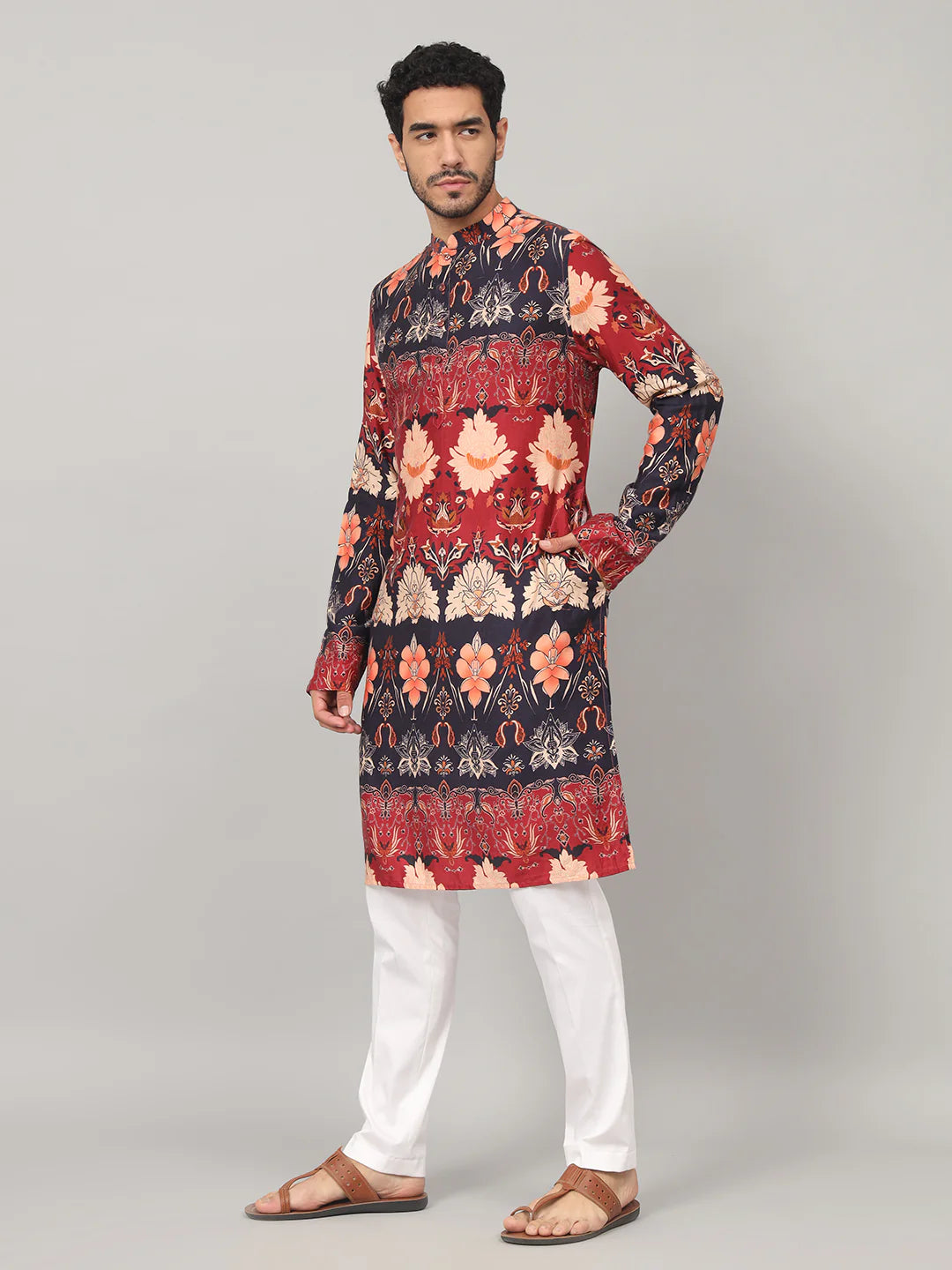 Blossom Print Cotton Kurta