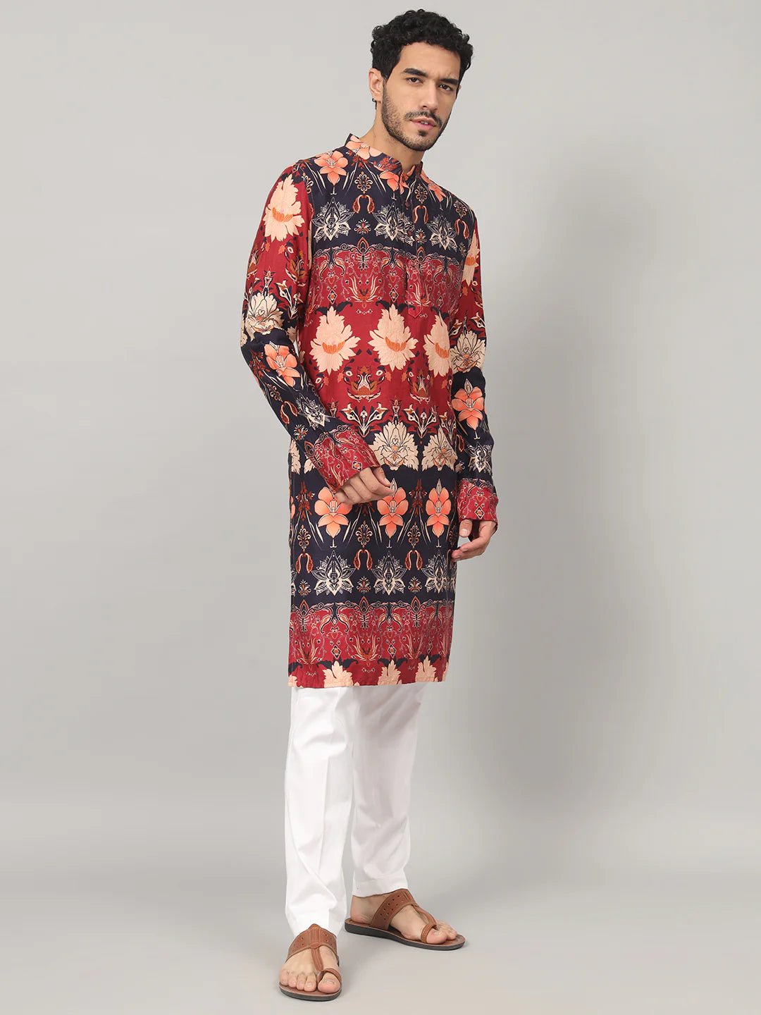 Blossom Print Cotton Kurta