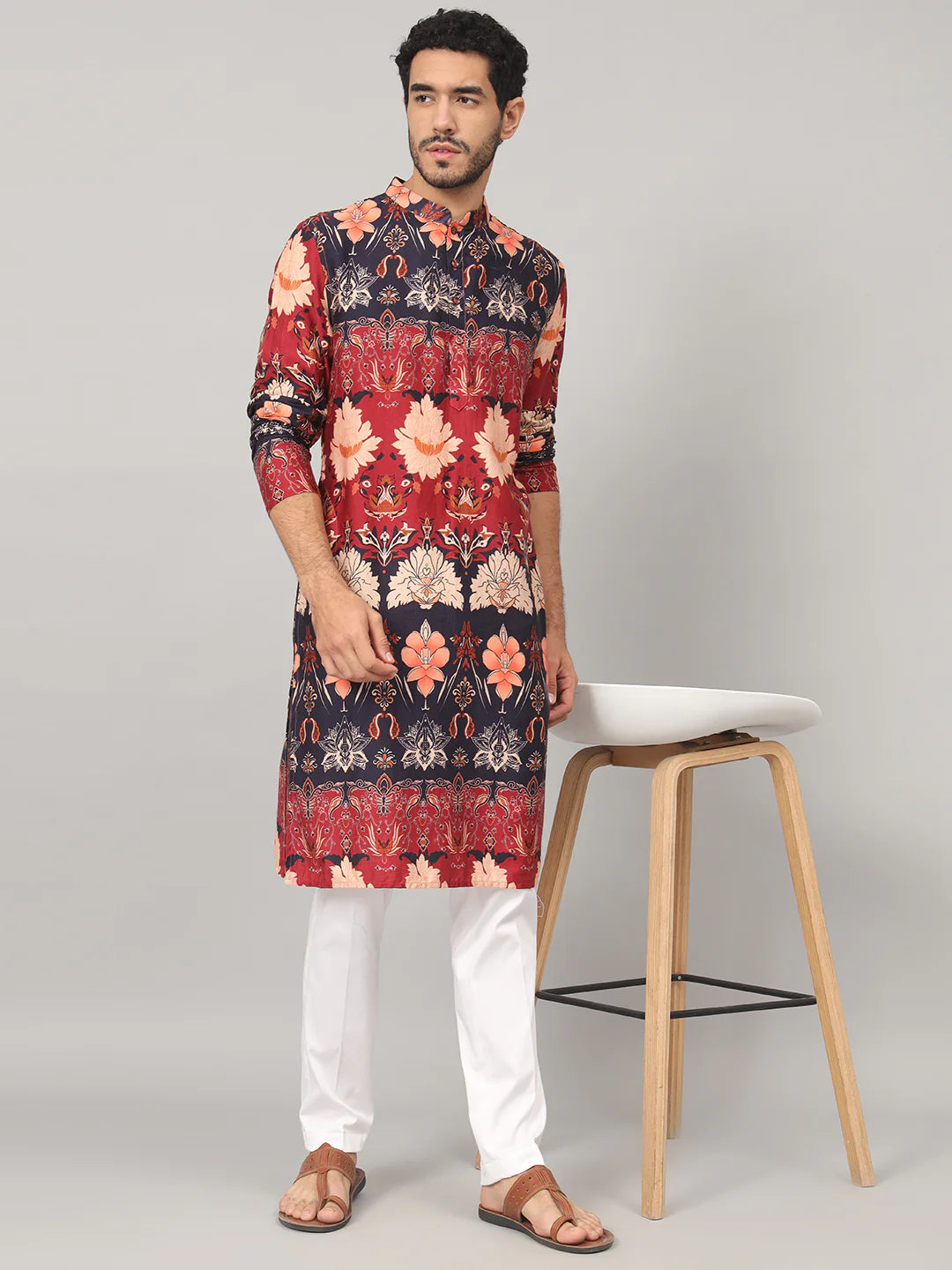 Blossom Print Cotton Kurta