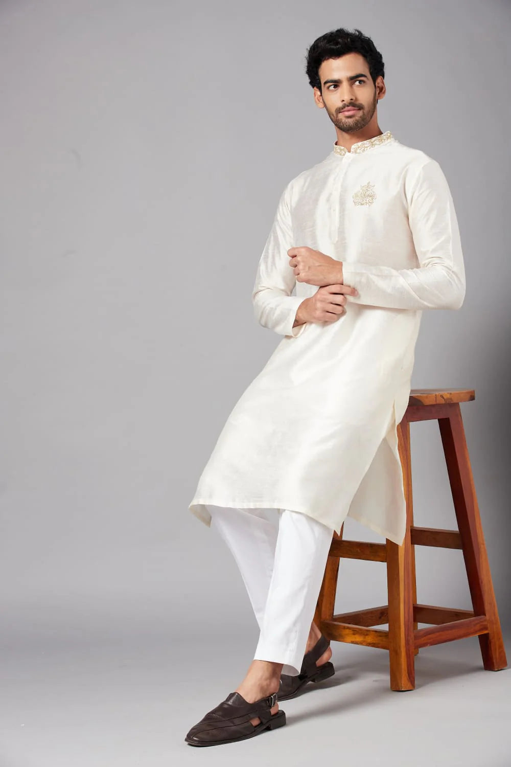 Ecru Basik Kurta