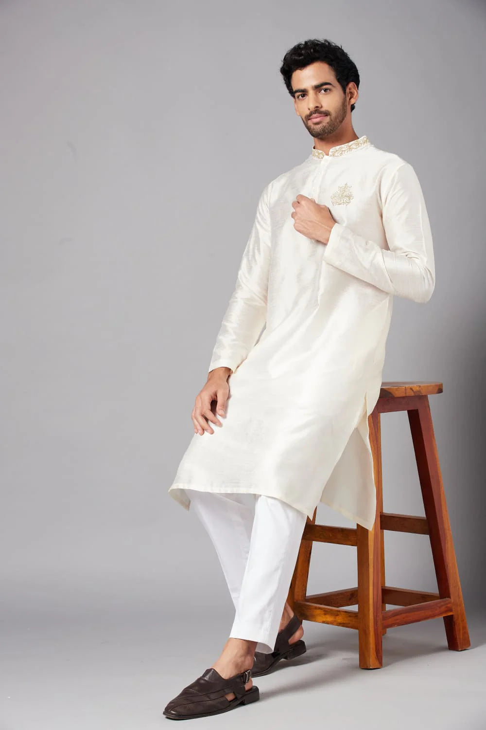 Ecru Basik Kurta