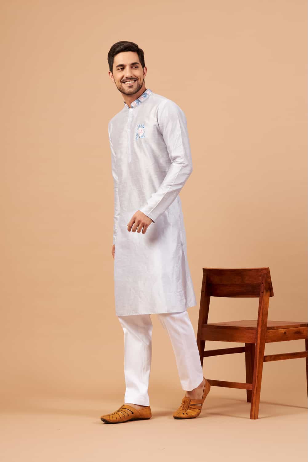 Manatee Basik Kurta Cadet Grey Coloured